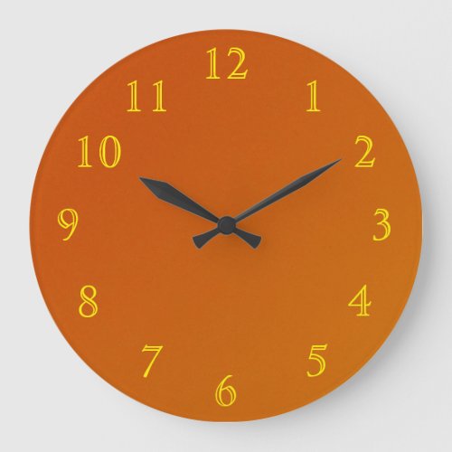 Orange Gradient Large Clock