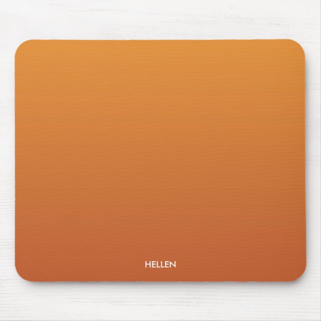 Orange Gradient Ombre Personalized Mouse Pad (Front)