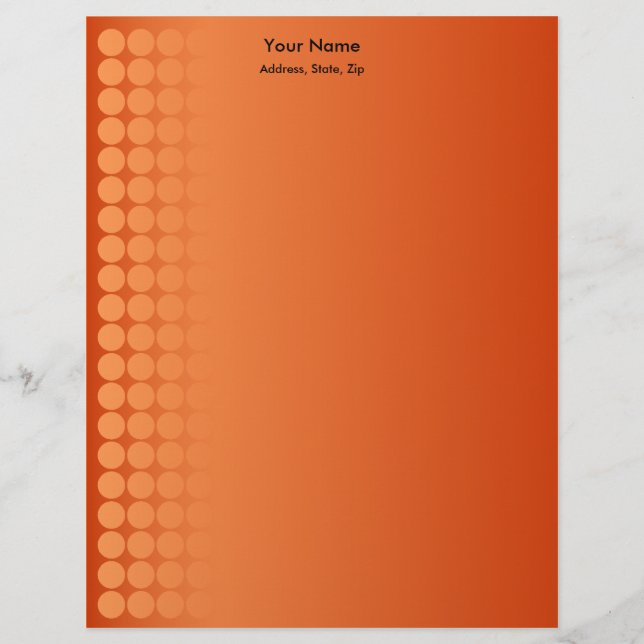 Orange gradient spots letterhead (Front)