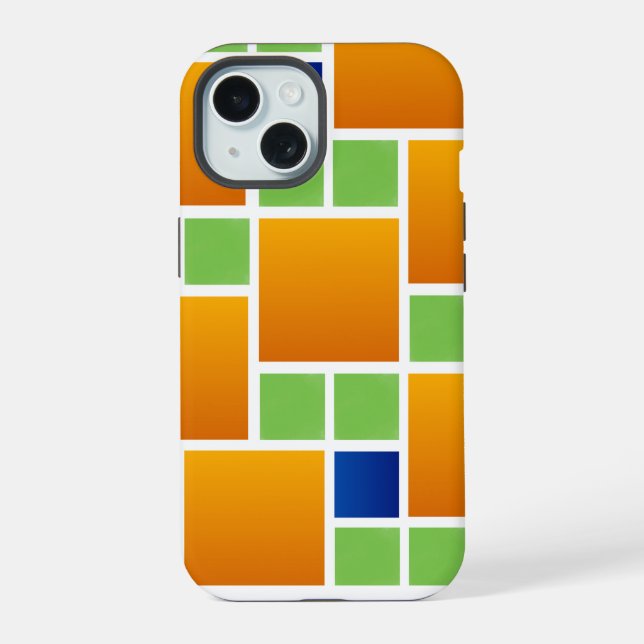 Orange Gradient Squares  Iphone Case (Back)