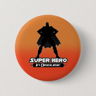 Orange Gradient Super Hero In Disguise Comic Hero Button