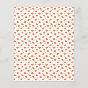 Orange Graduation Cap Toss Scrapbook Paper