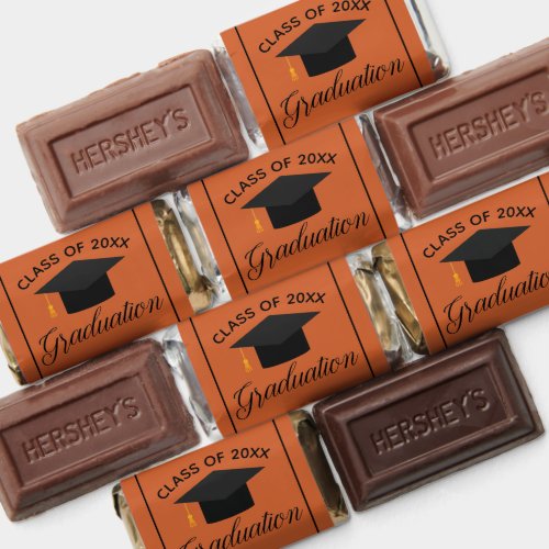 Orange Graduation Class of 2024 High School Party Hersheys Miniatures
