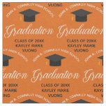 Orange Graduation Custom Class of 2024 Graduate Fabric