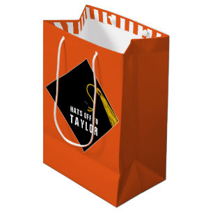 Orange Graduation Medium Gift Bag