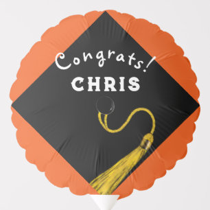 Orange Graduation Party Balloon