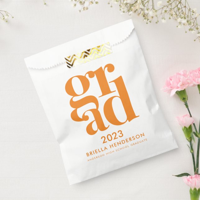Orange Graduation Party Favor Bag (Sealed)