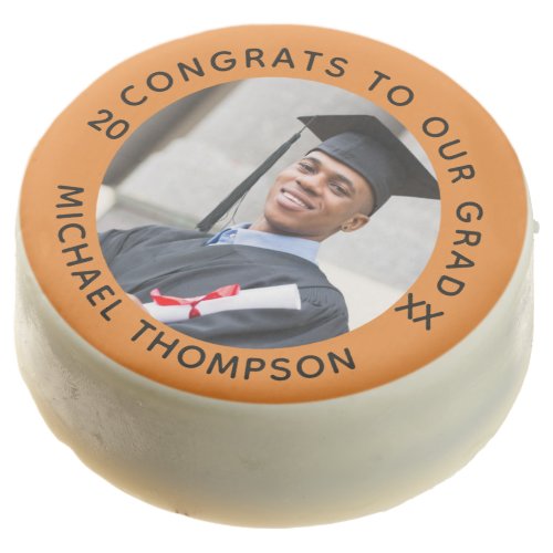 Orange Graduation Photo Class Year Personalized Chocolate Covered Oreo