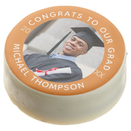 Orange Graduation Photo Class Year Personalized Chocolate Covered Oreo