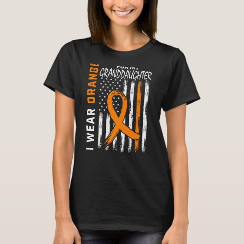 Orange Granddaughter Multiple Sclerosis Awareness  T_Shirt