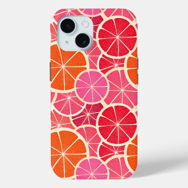 Orange & Grapefruit Citrus Fruit Pattern Case-Mate iPhone Case (Back)