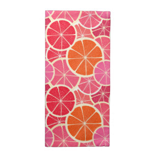 Orange & Grapefruit Citrus Fruit Pattern Cloth Napkin