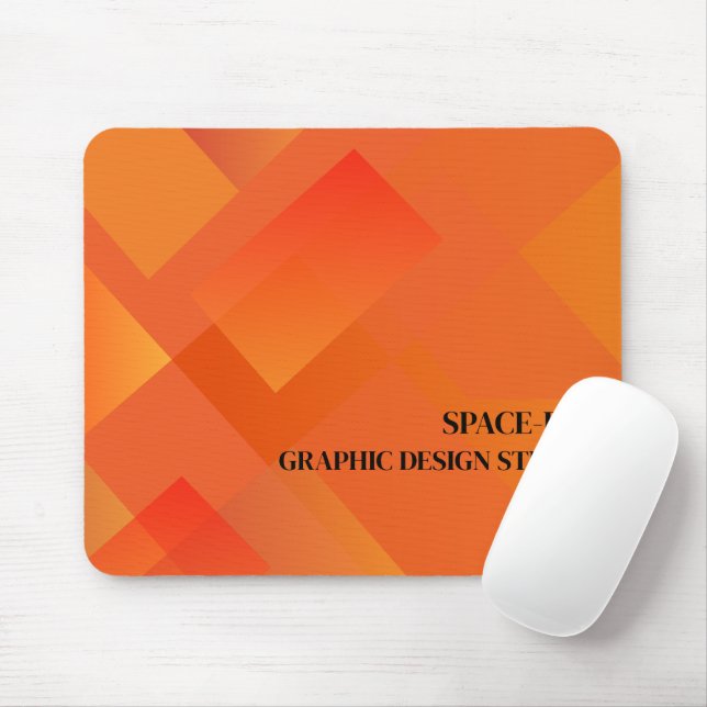 Orange Graphic, Graphic Designer Mouse Pad (With Mouse)