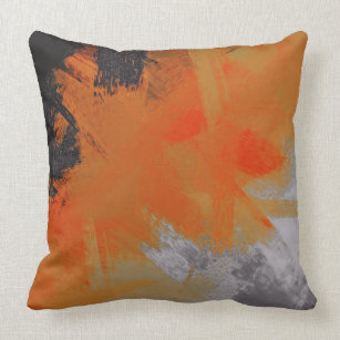 orange and gray throw pillows