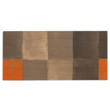 Orange Gray Plaid Abstract