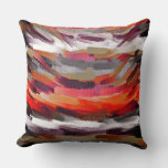 Orange Gray Purple Abstract Painting Throw Pillow at Zazzle