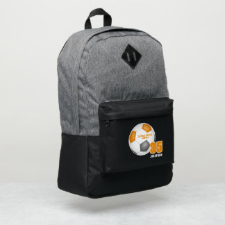 orange gray school club team colors soccer port authority® backpack