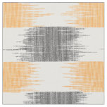 Orange gray white modern pattern striped fabric