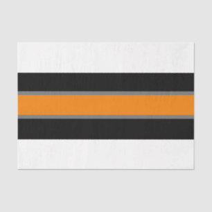 Orange/Gray/White Stripe 18lb Tissue Paper