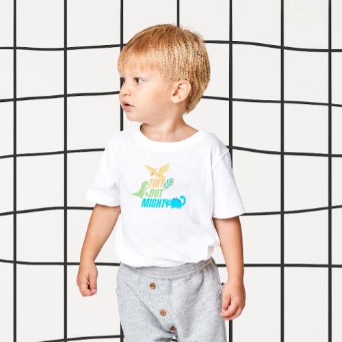 Orange Green and Blue Tiny But Mighty Kids T_shirt