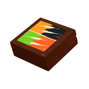 Orange Green Black White Brush Stroke Paint Gift Box