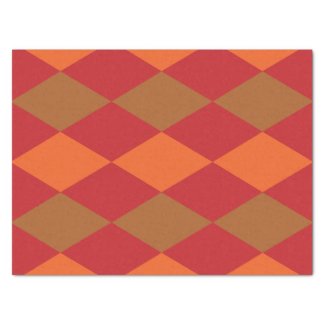 Orange Green Checkered Diamond Pattern