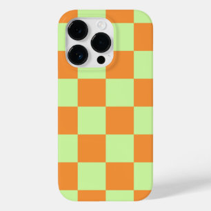 Orange Green Citrus Checkered Gingham Pattern Case-Mate iPhone 14 Pro Case