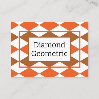 Orange Green Diamond Geometric Pattern