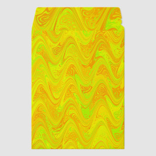 Orange Green Marbling Pattern Envelope Mailers