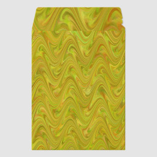 Orange Green Marbling Pattern Envelope Mailers