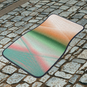 Orange & Green Rays Car Floor Mat