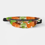 Orange green red gum candy sprinkled with sugar fanny pack