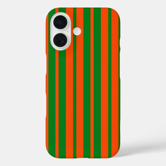 Orange Green Stylish Stripes Pattern Design  Case-Mate iPhone Case (Back)