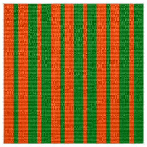 Orange Green Stylish Stripes Pattern Design  Fabric