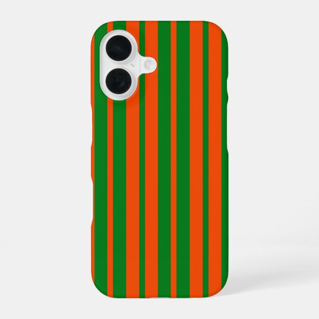 Orange Green Stylish Stripes Pattern Design  Iphone Case (Back)