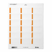 Orange, Green, White Floral Address Label - Blank (Full Sheet)