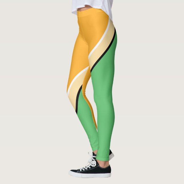Orange, Green, Yellow Diagonal Leggings (Left)
