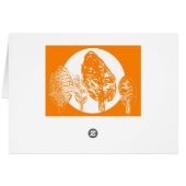 Orange Greeting Cards (Back Horizontal)