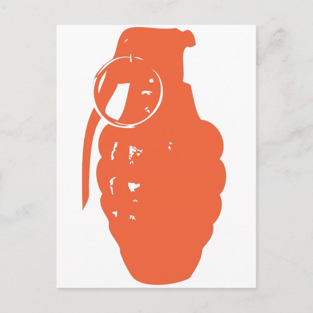 Orange Grenade Postcard (Front)