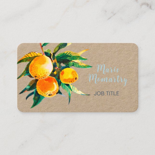 Orange grove business card (Front)