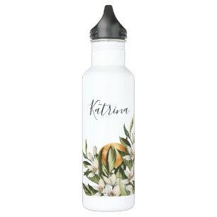 Orange Grove Citrus Botanical Stainless Steel Water Bottle