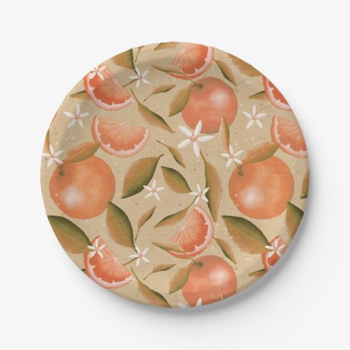 Orange grove light tan  paper plates