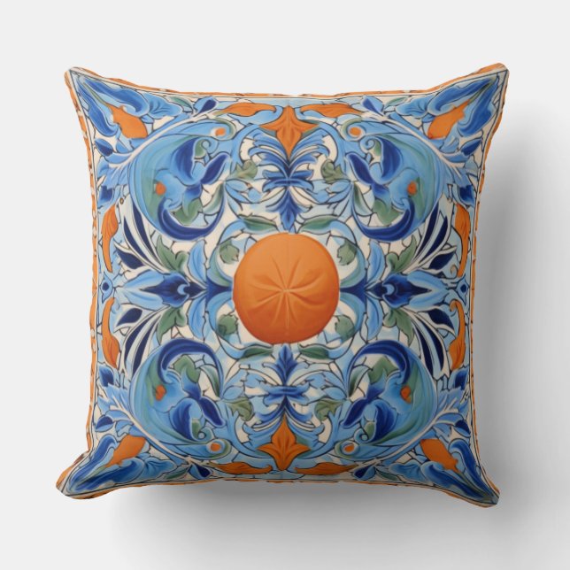 Orange Grove Throw Pillow (Front)