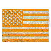 Orange grunge American flag (Front Horizontal)