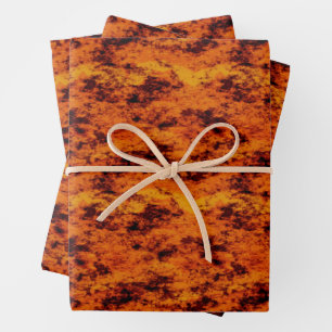 Orange Grunge Wrapping Paper Sheets