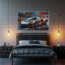 Orange GTR Supercar Race Car