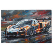 Orange GTR Supercar Race Car