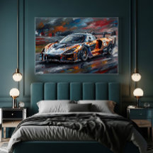 Orange GTR Supercar Race Car