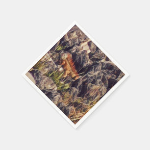 Orange Guana Art Napkins