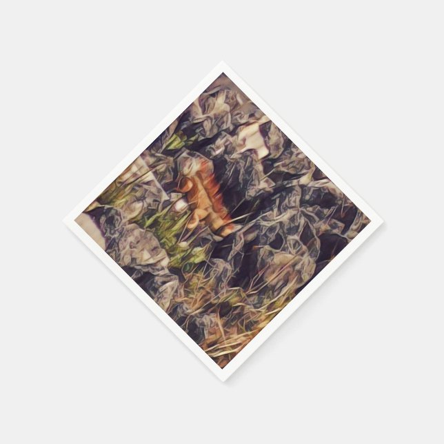 Orange Guana Art Napkins (Corner)